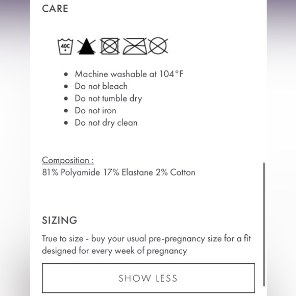 Seraphine postpartum shaping leggings size s nwt black - Picture 8 of 11